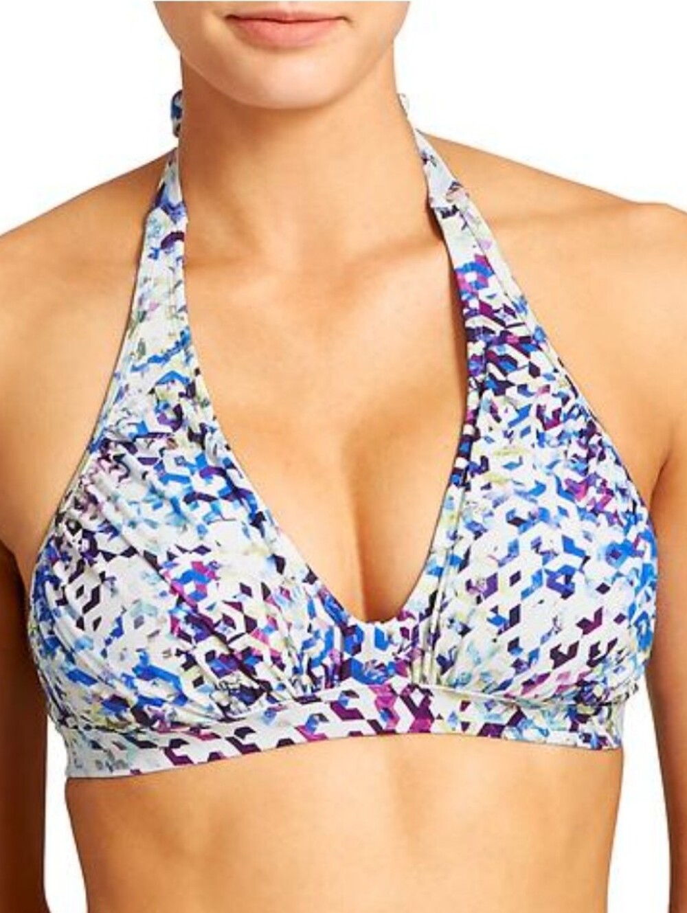 Only Bundle💎Athleta Multicolor Halter Bra Top - Blue & Purple Accents